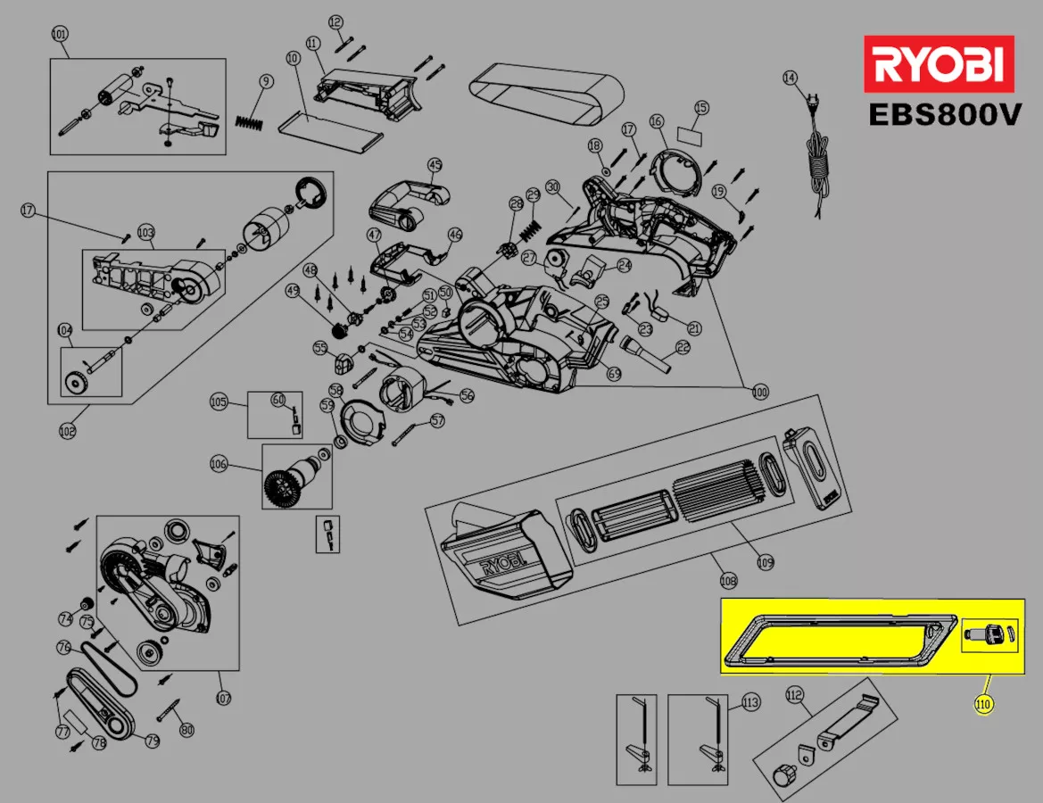 cadre de ponçage réf. 5131030624 Ryobi